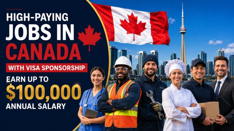 High-paying jobs in Canada with visa sponsorship